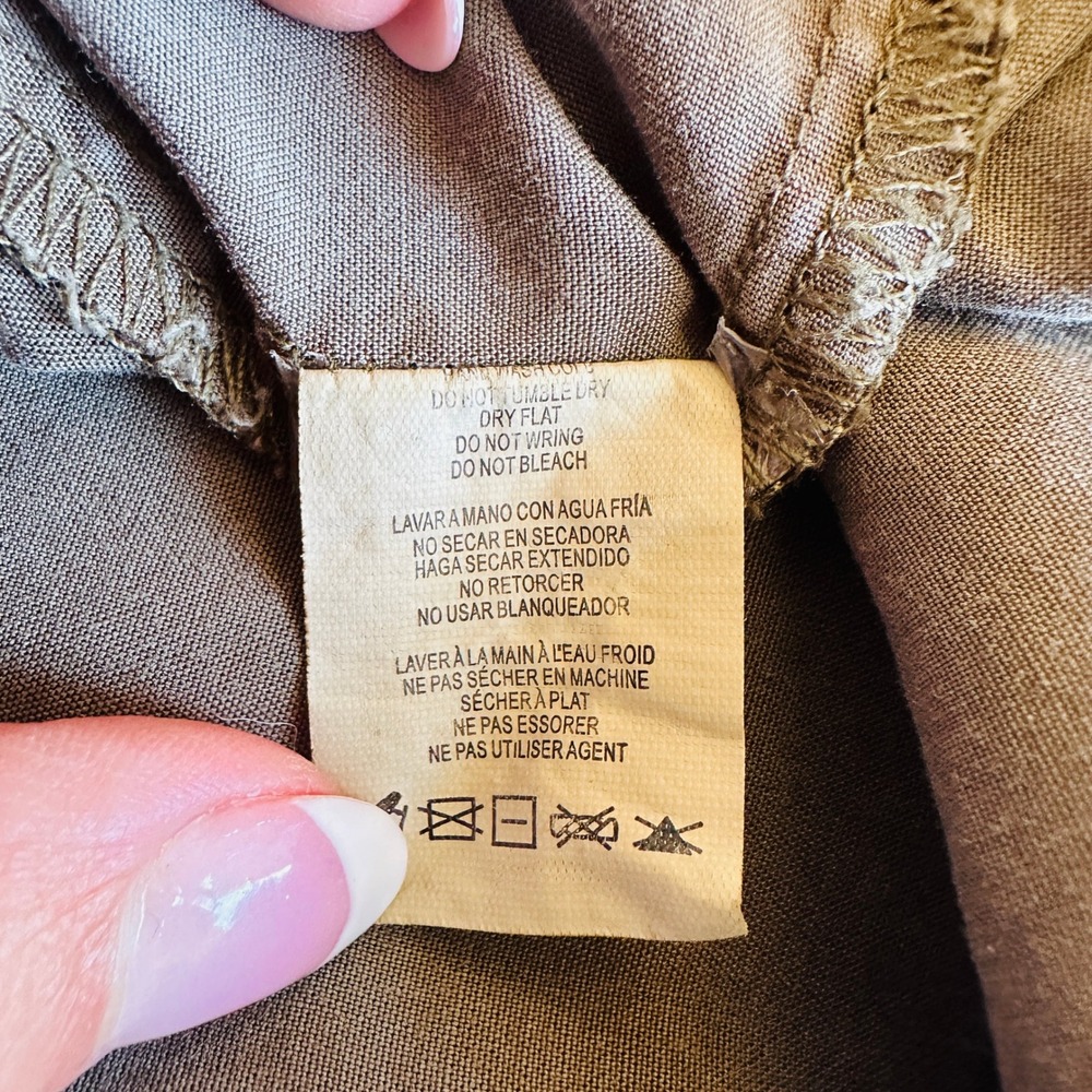 Thread + SupplyTunic Dress Olive Green Utility Shift - Picture 2 of 3